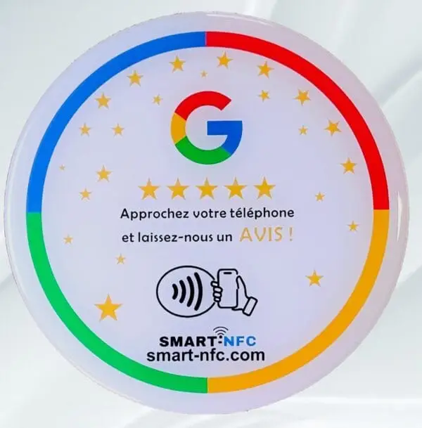 Plaque NFC Avis Google